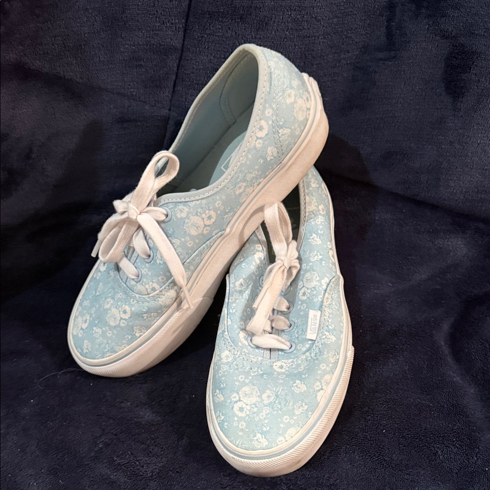 Vans Light Blue Floral Sneakers
